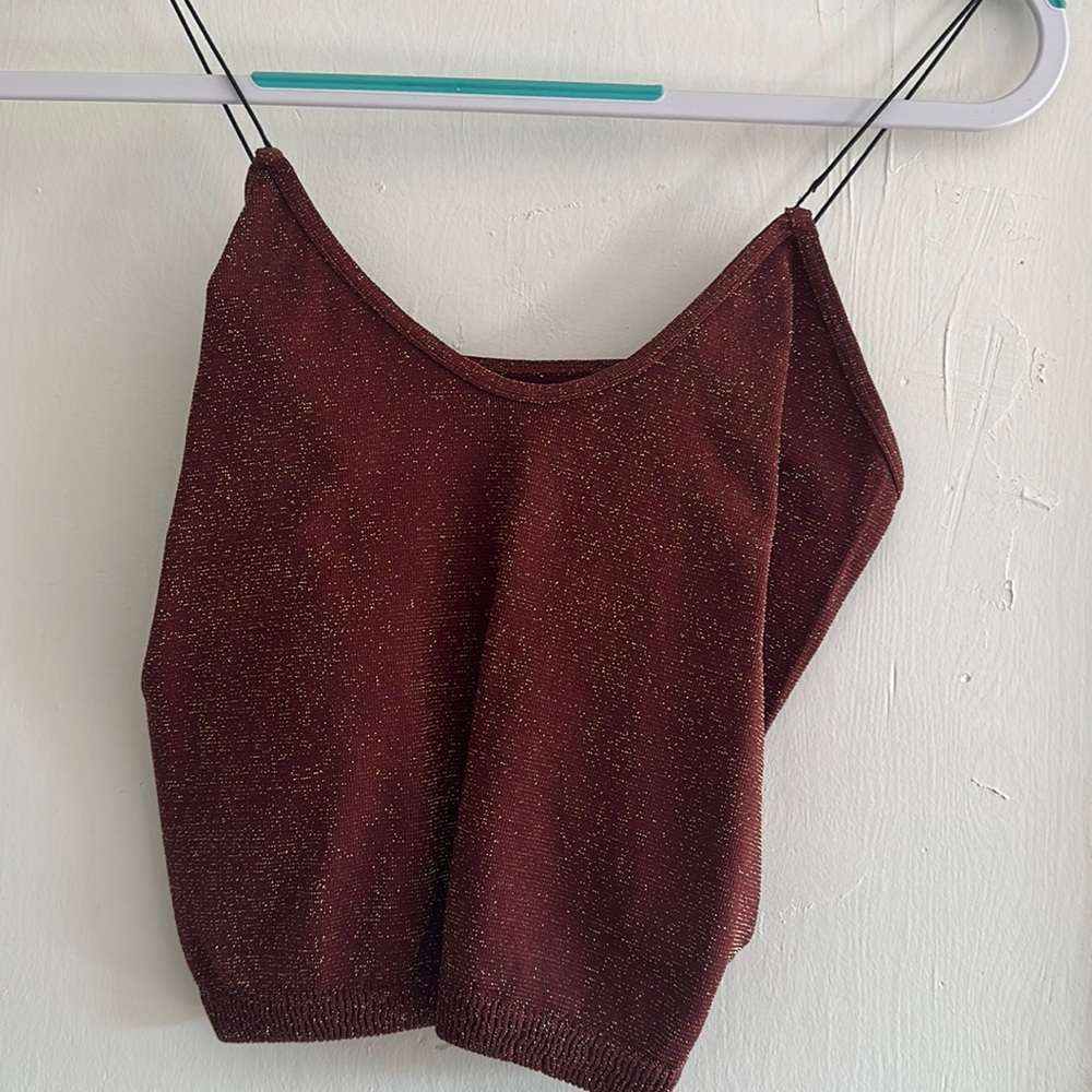 Burgundy with gold shimmer brami from free people